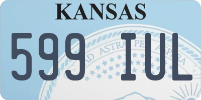 KS license plate 599IUL