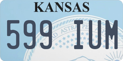 KS license plate 599IUM