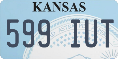 KS license plate 599IUT