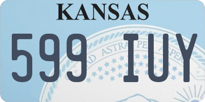 KS license plate 599IUY