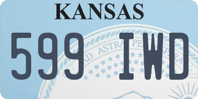 KS license plate 599IWD