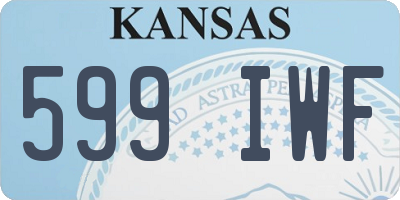 KS license plate 599IWF