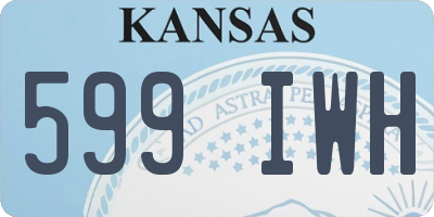 KS license plate 599IWH