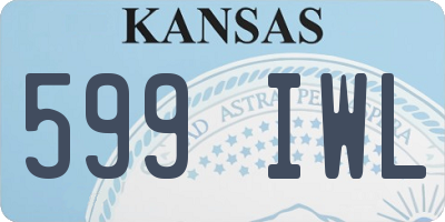 KS license plate 599IWL