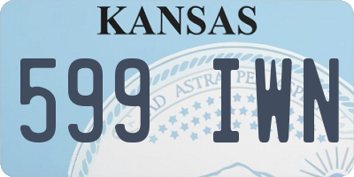 KS license plate 599IWN
