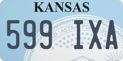 KS license plate 599IXA