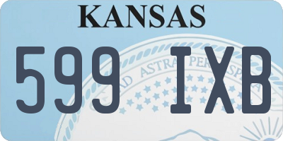 KS license plate 599IXB