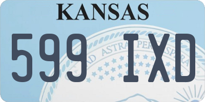 KS license plate 599IXD