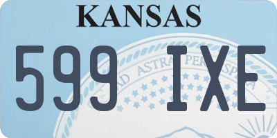 KS license plate 599IXE