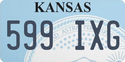 KS license plate 599IXG