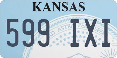KS license plate 599IXI