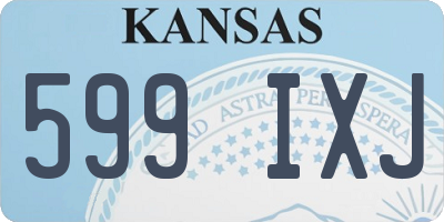 KS license plate 599IXJ