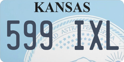 KS license plate 599IXL