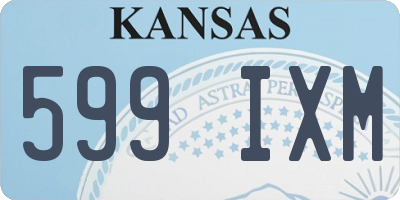 KS license plate 599IXM