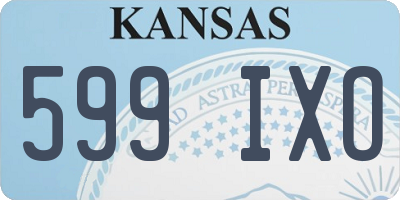KS license plate 599IXO