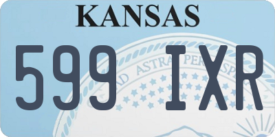 KS license plate 599IXR