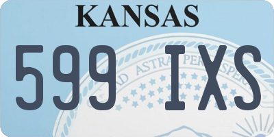 KS license plate 599IXS