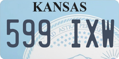KS license plate 599IXW
