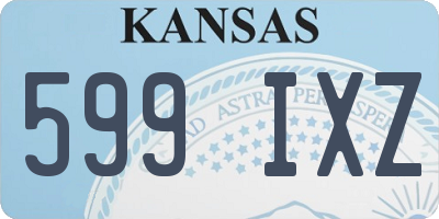 KS license plate 599IXZ
