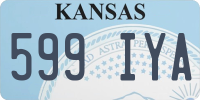 KS license plate 599IYA