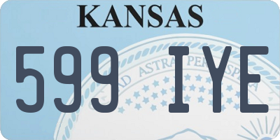 KS license plate 599IYE