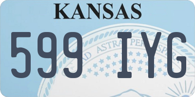 KS license plate 599IYG
