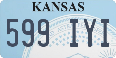 KS license plate 599IYI