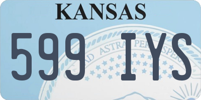 KS license plate 599IYS