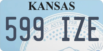 KS license plate 599IZE