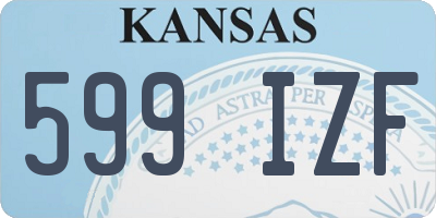 KS license plate 599IZF