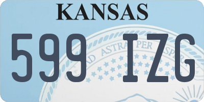 KS license plate 599IZG