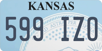 KS license plate 599IZO