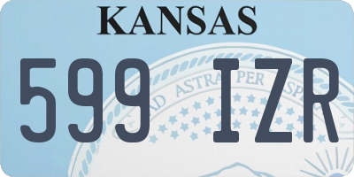 KS license plate 599IZR
