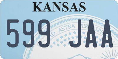 KS license plate 599JAA