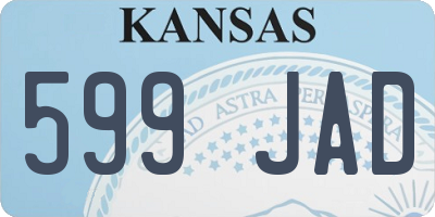 KS license plate 599JAD