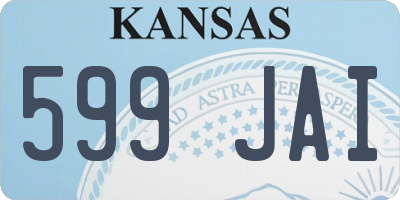 KS license plate 599JAI