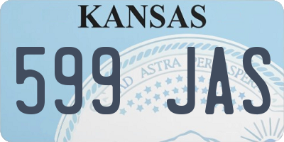 KS license plate 599JAS