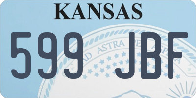 KS license plate 599JBF
