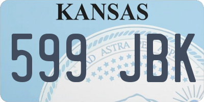 KS license plate 599JBK