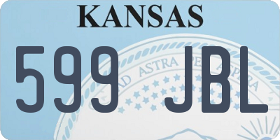 KS license plate 599JBL