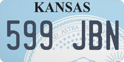 KS license plate 599JBN