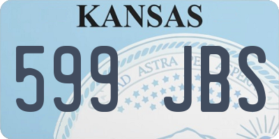 KS license plate 599JBS