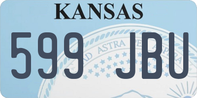 KS license plate 599JBU