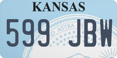 KS license plate 599JBW