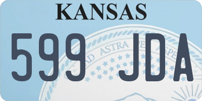 KS license plate 599JDA