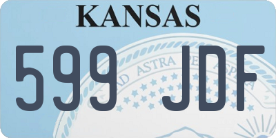 KS license plate 599JDF