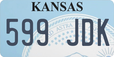 KS license plate 599JDK