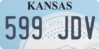 KS license plate 599JDV