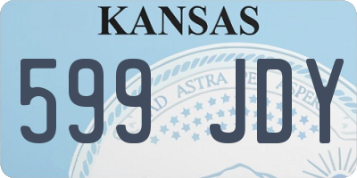 KS license plate 599JDY