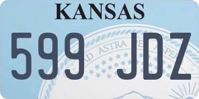 KS license plate 599JDZ